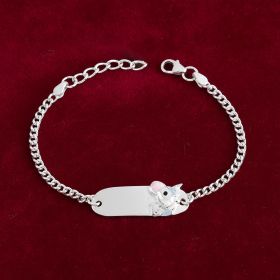 Sleek Chain Link Design Silver Bracelet