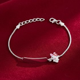 Delicate Cable Chain Silver Bracelet