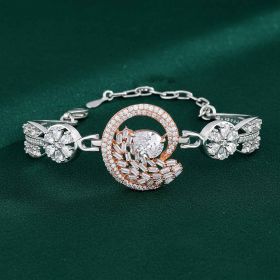 Opulent Pavé Brilliance Silver Bracelet