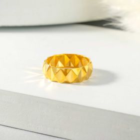 Faceted Geometry Gold Ring