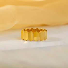 Geometric Wave Gold Band