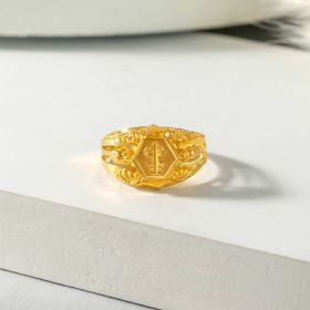 Regal Crest Gold Ring