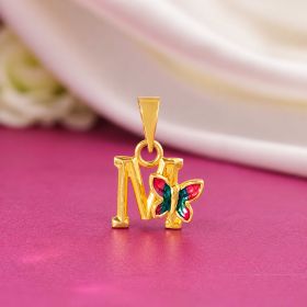 Vibrant Butterfly M Gold Locket