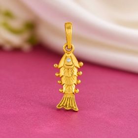 Intricate Fish Design Gold Locket