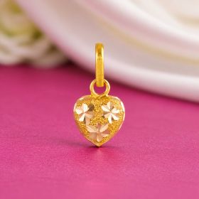 Shimmering Heart Gold Locket