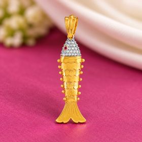 Sparkling Fish Design Gold Locket