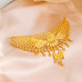 Floral Charm Gold Choker
