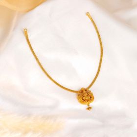Royal Goddess Lakshmi Lotus Gold Necklace