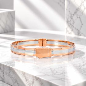 Elegant Dual Tone Platinum Bracelet