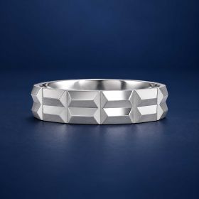 Edgy Geometry Platinum Ring