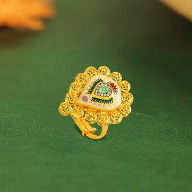 Regal Brilliance Gold Cocktail Ring