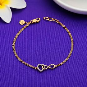 Infinity Elegance Gold Bracelet