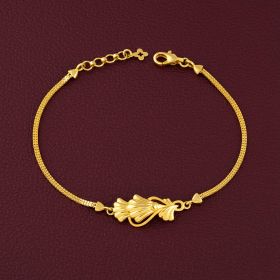Delicate Textured Gold Bracelet