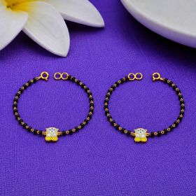Ganpati Charm Gold Nazariya Bracelet