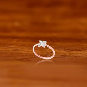 Petite Floral Design Diamond Ring