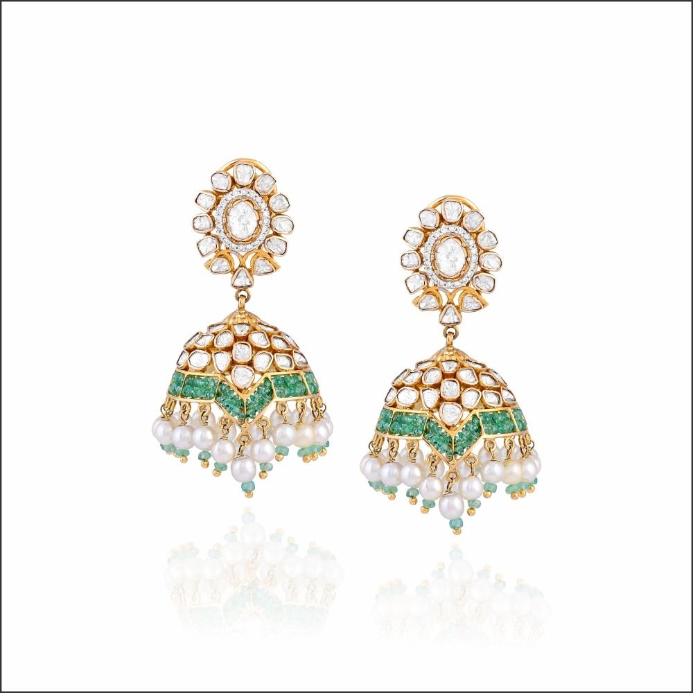 Aisshpra Polki Diamond Earrings in 18 Kt Stylish Party Wear Jewellery for Women
