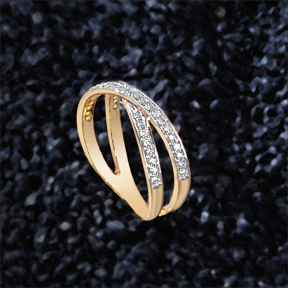 Radiant Gleam Pavé Diamond Ring