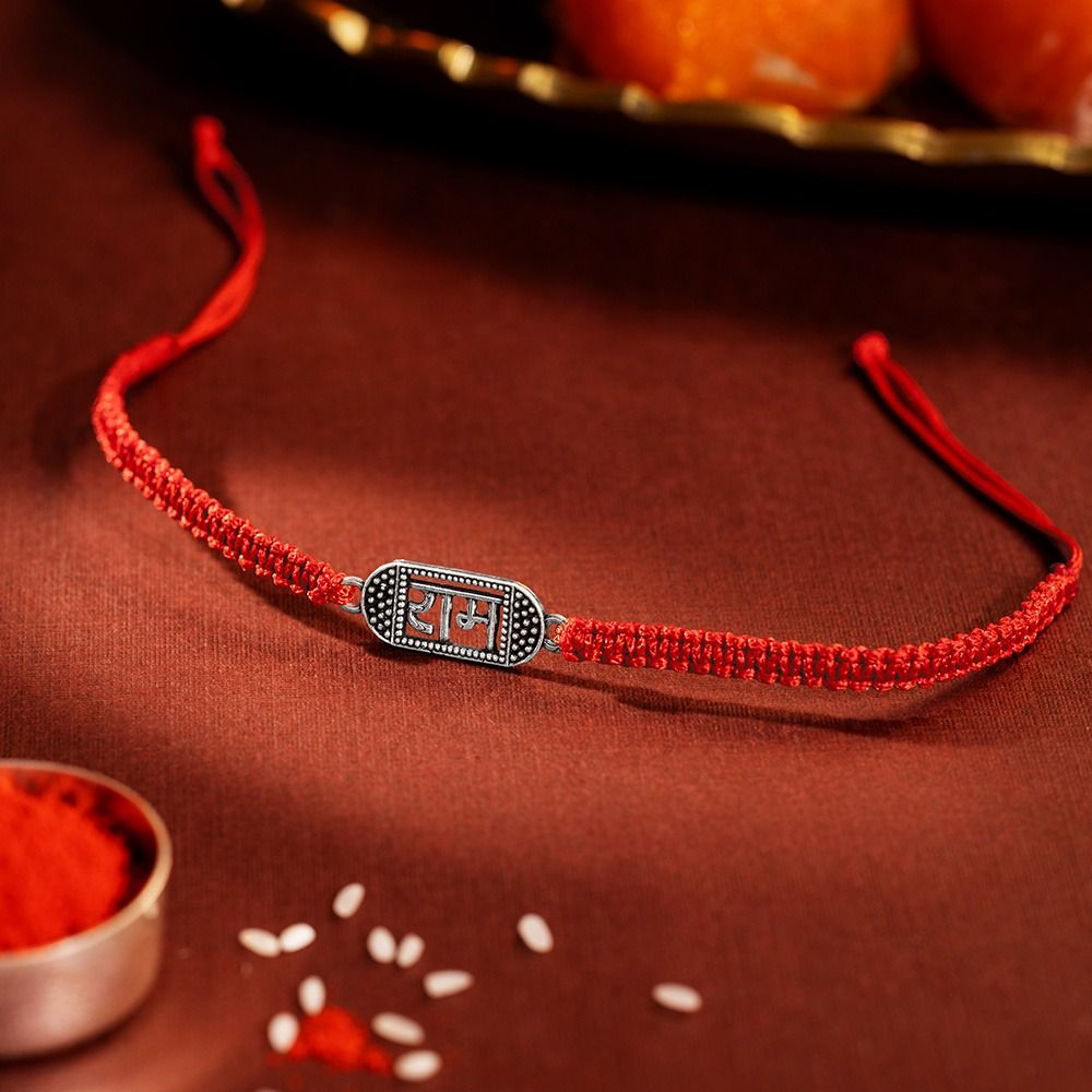 Divine Grace Jai Sri Ram 925 Stamped Silver Rakhi