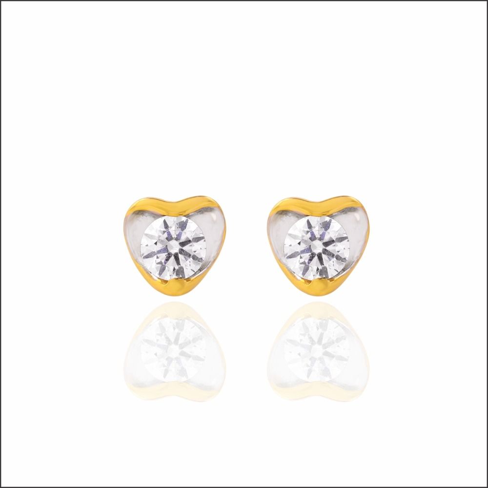 Novel Grace Yellow Gold Stud Earrings