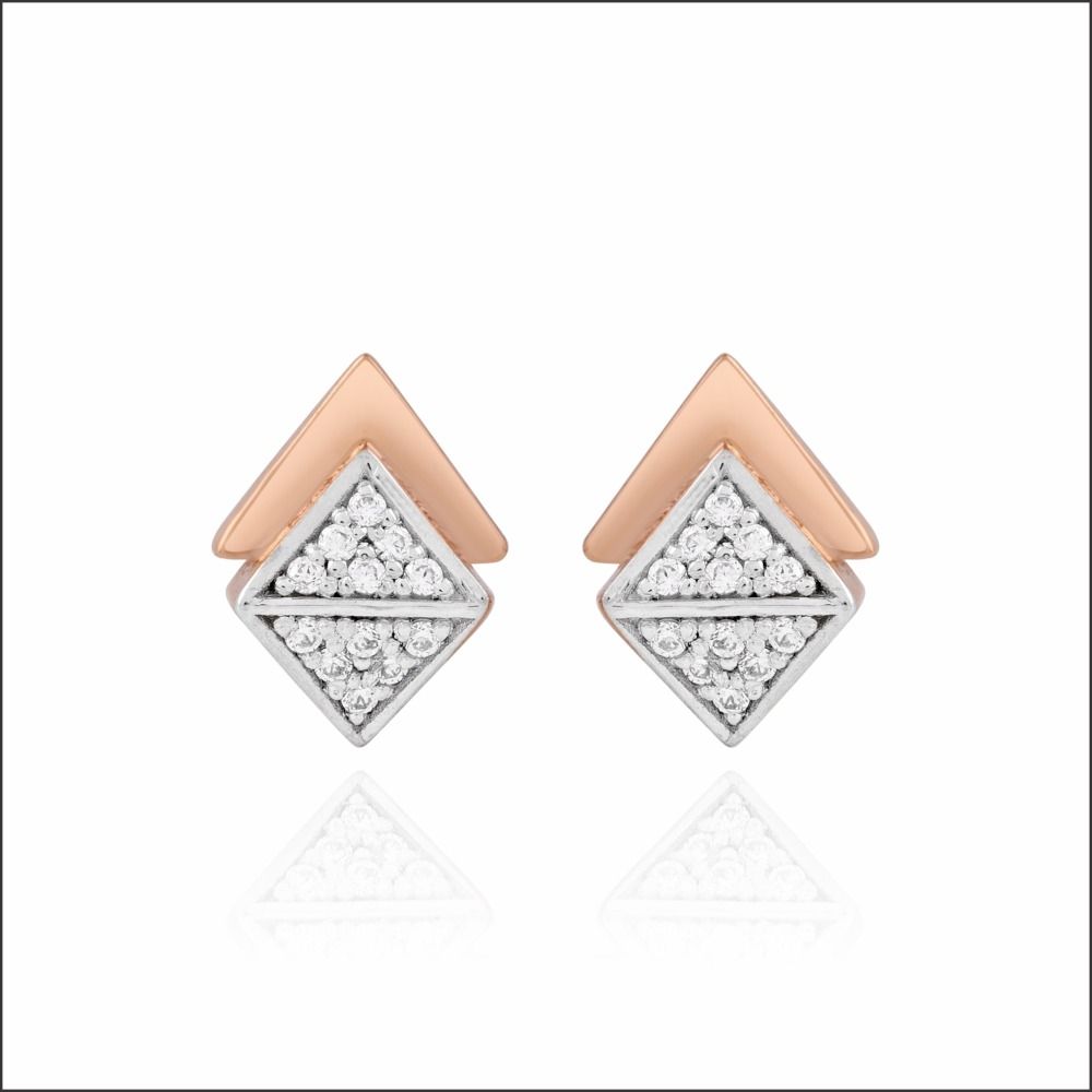 Classic Love Rose Gold Stud Earrings 