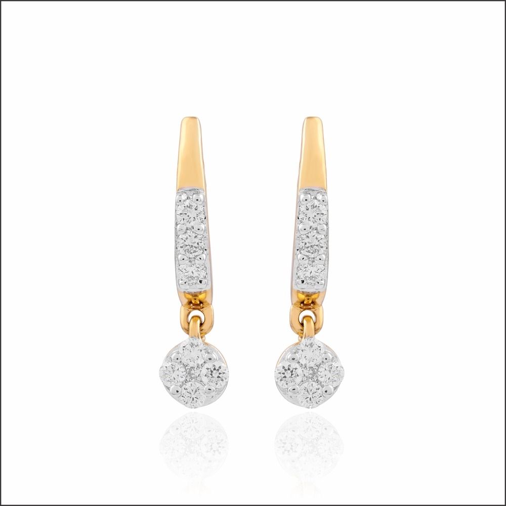 Gleaming Shimmer Diamond Earrings