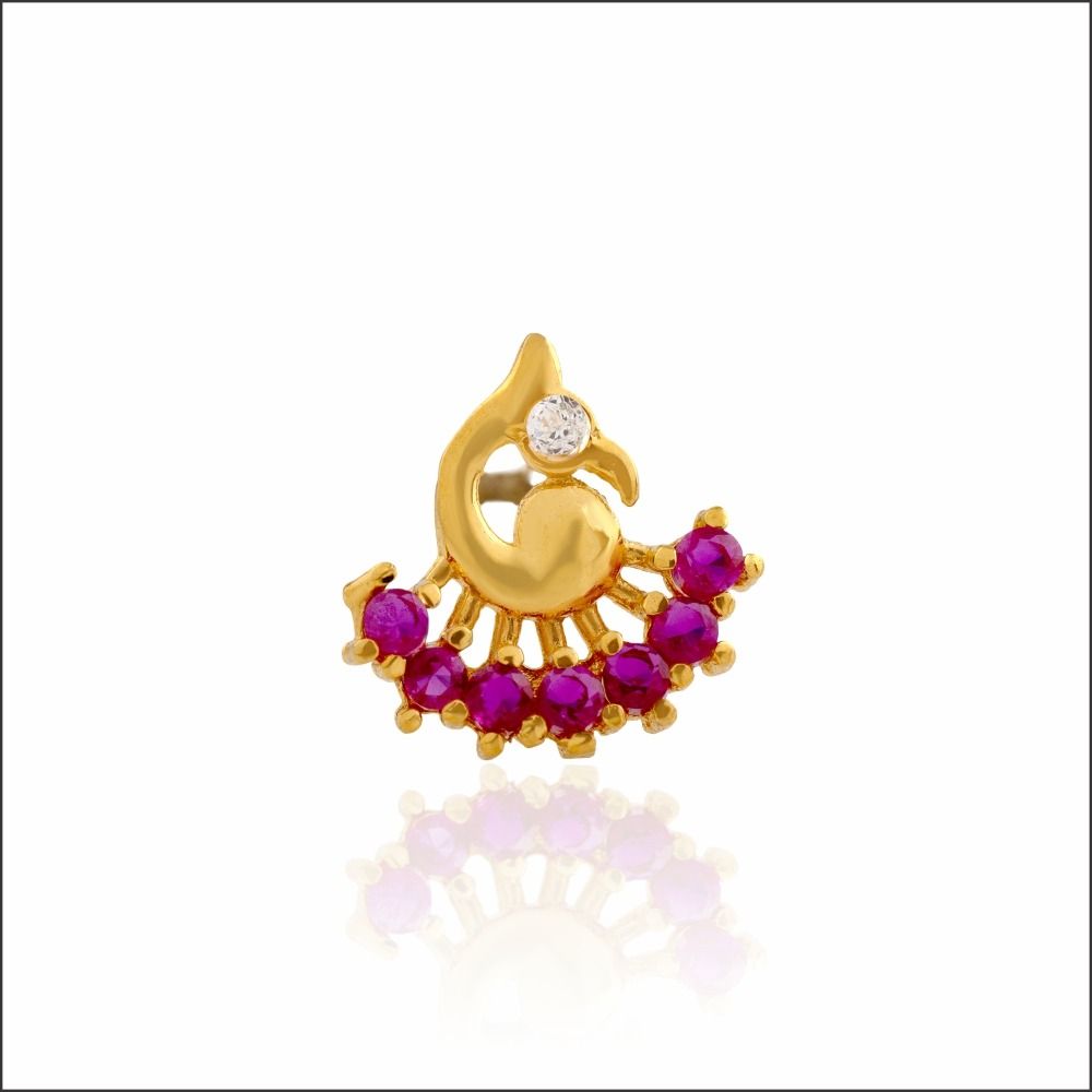 Scintillating Gold Nose Ring