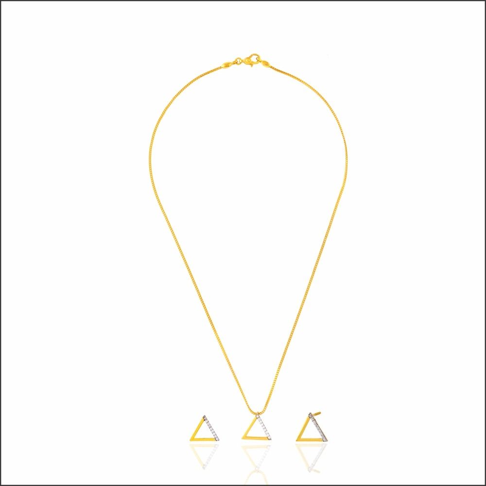 Rustic Glow Gold Chain Set