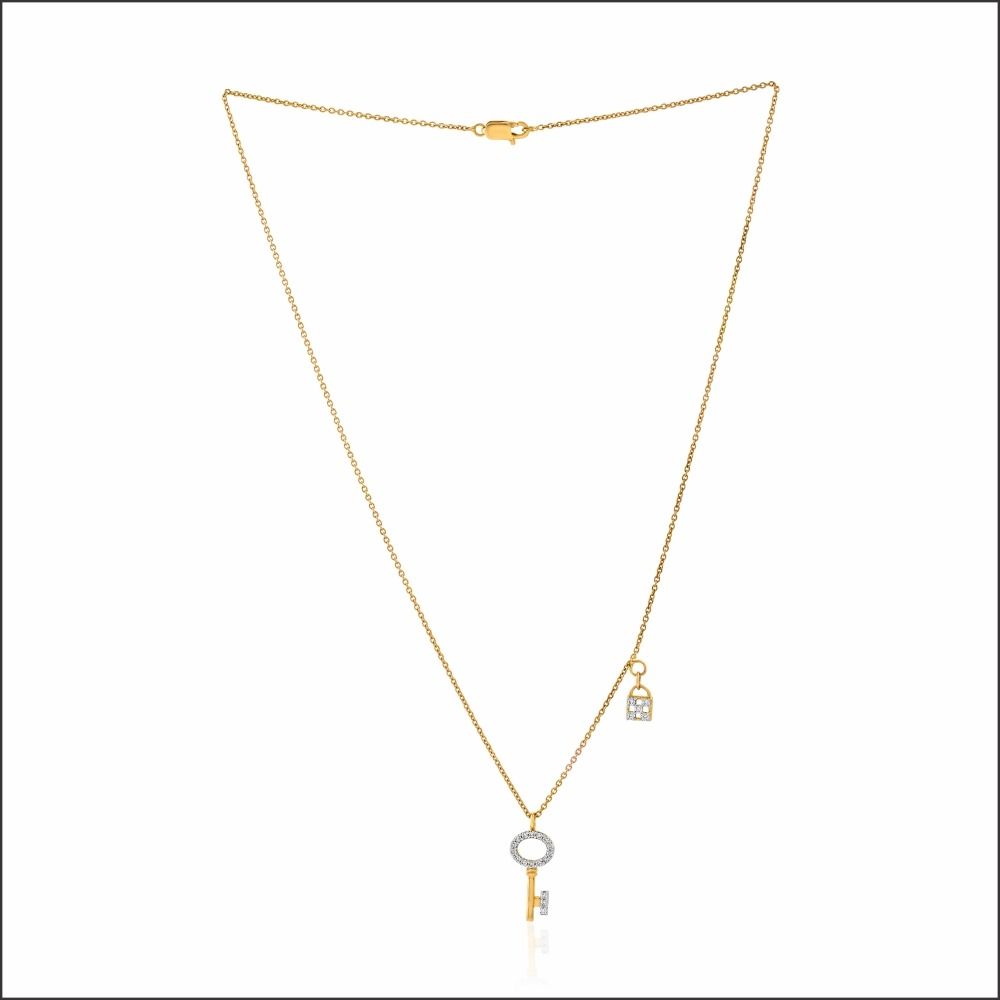 Captivating Lock and Key Diamond Pendant