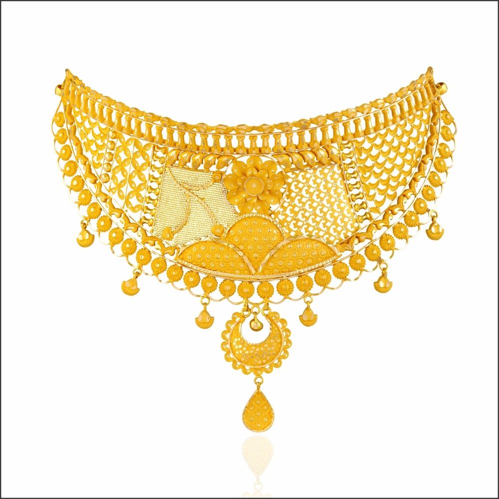 Traditional Marvel Gold Necklace Set