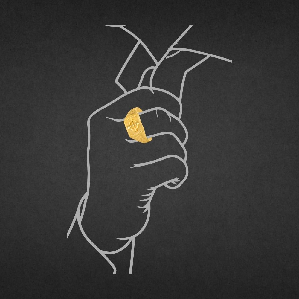 Radiant Poise Gold Ring