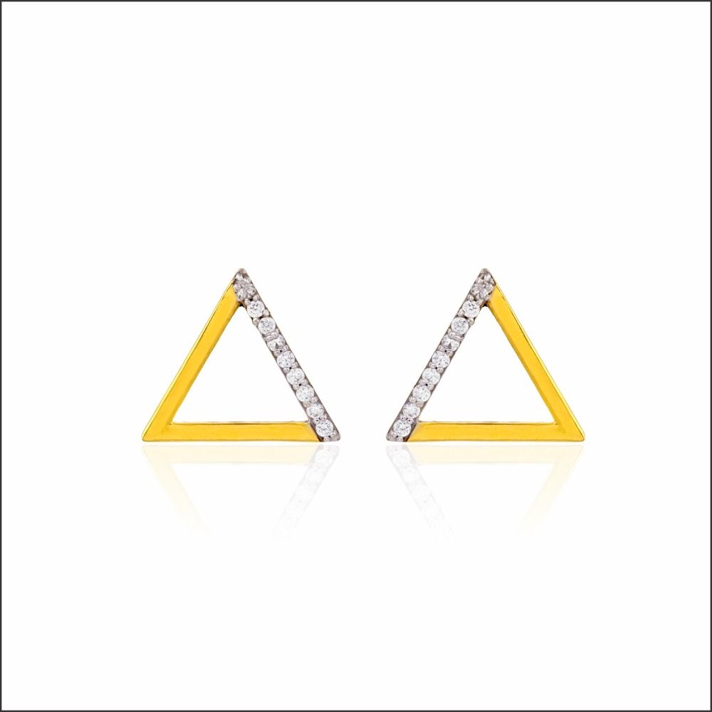 Captivating Triad Gold Earrings