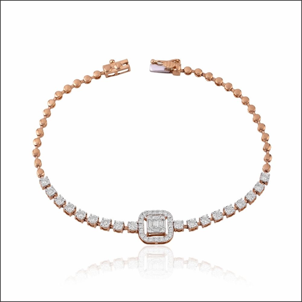 Lustrous Line Diamond Tennis Bracelet
