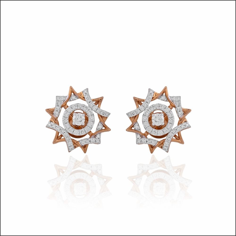 Sunlit Beam Diamond Earrings