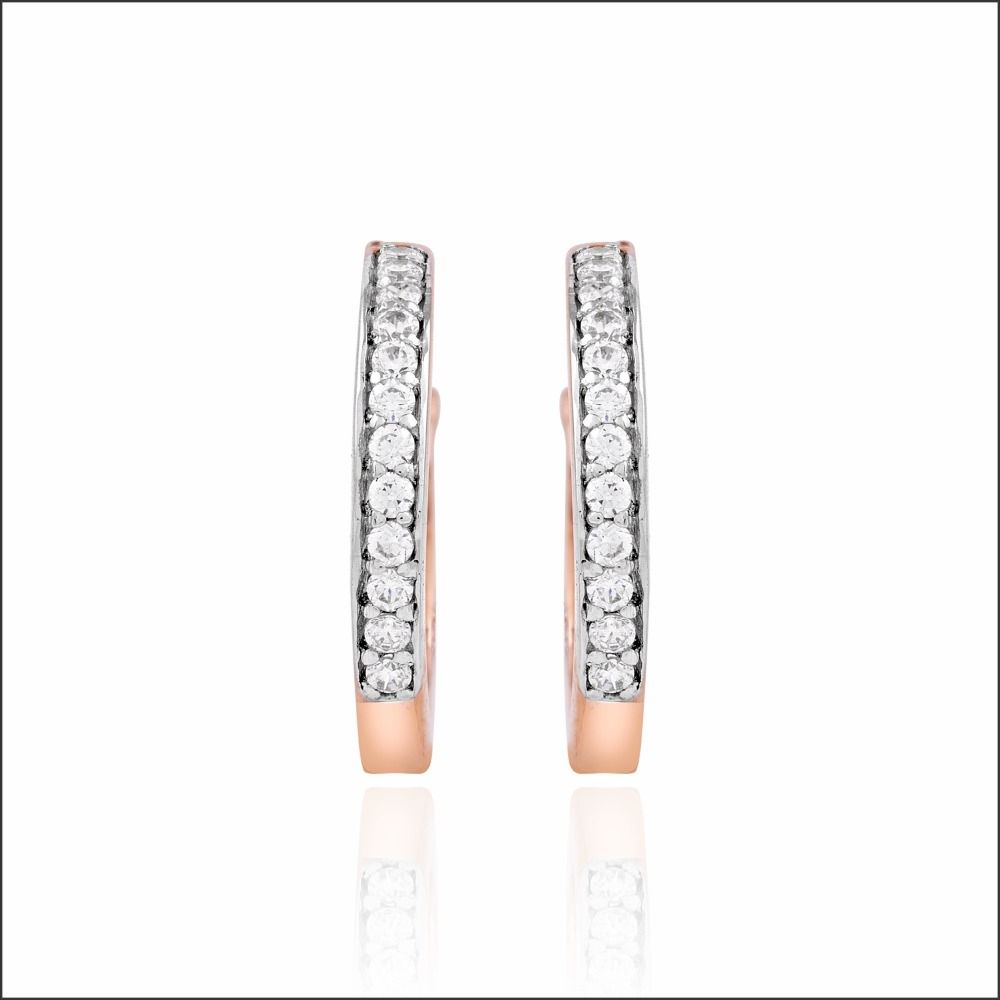 Contemporary Style Rose Gold Bali Earrings