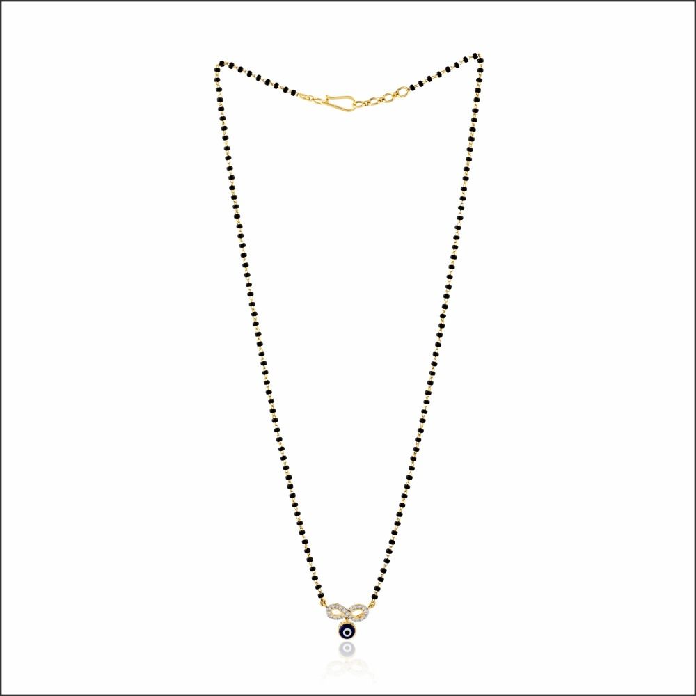 Graceful Infinity Diamond Mangalsutra Locket