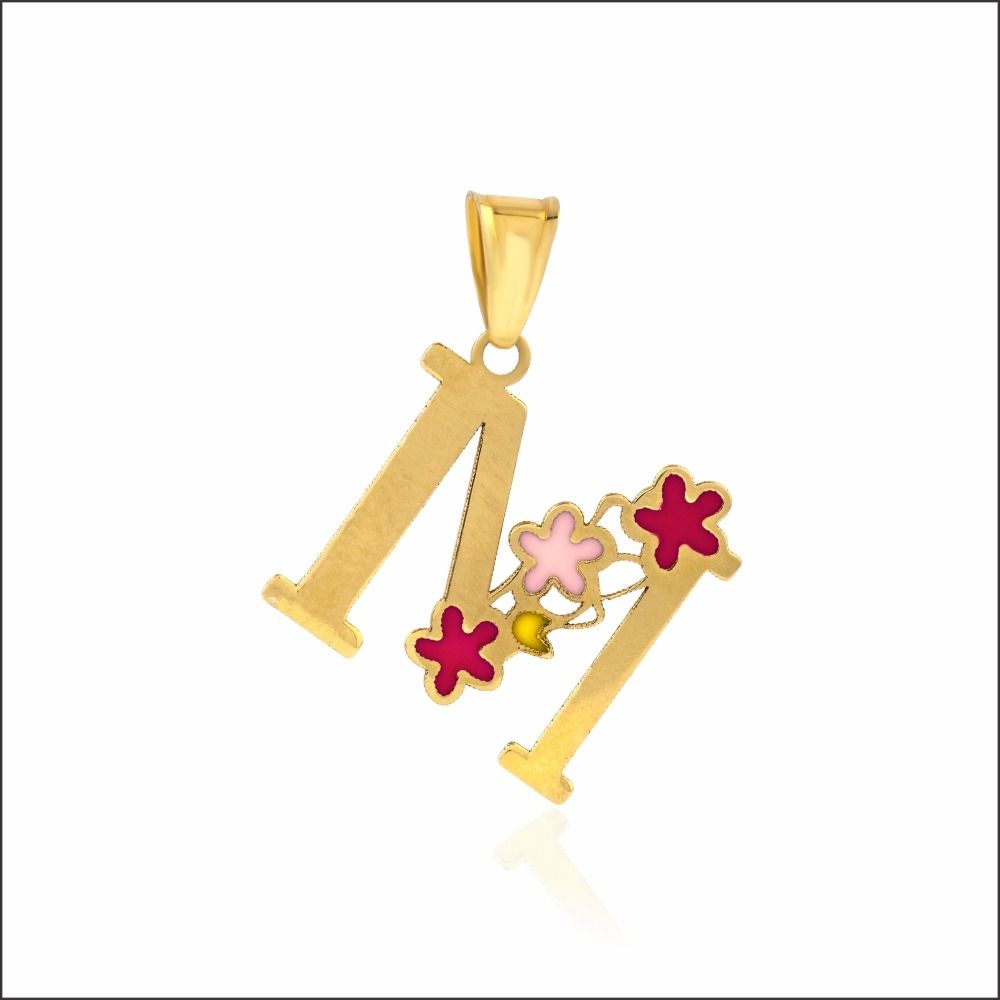 Marvellous Alphabet M Gold Locket