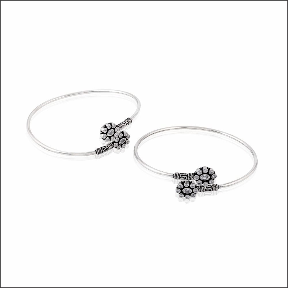 Antique Floral Charm Silver Chaada