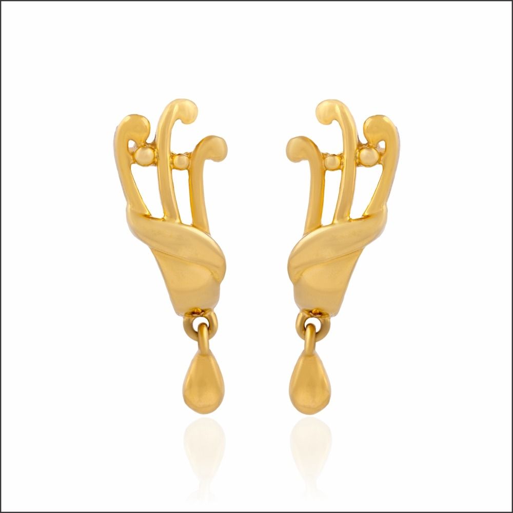 Chic Artistic Fluid Gold Drop Earrings