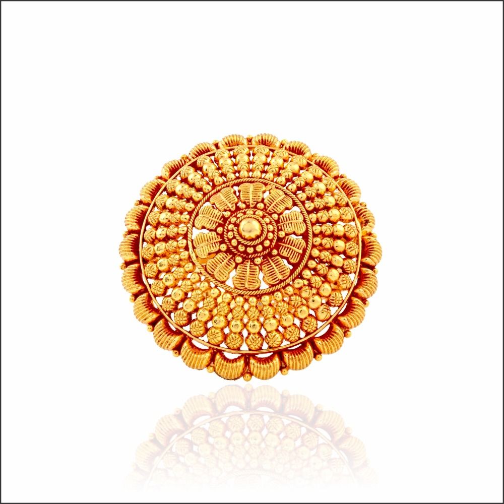 Aisshpra Gold Cocktail Ring in 18 Kt Stylish & Trendy Party wear Jewellery for Women