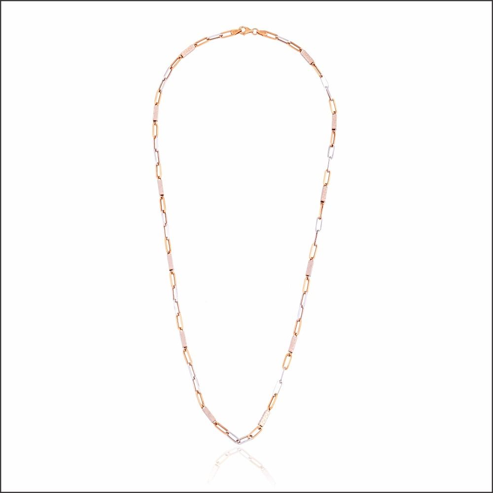 Aisshpra Italian Style Machine made Unisex Gold Chain in 18 Kt Casual Wear Jewellery 