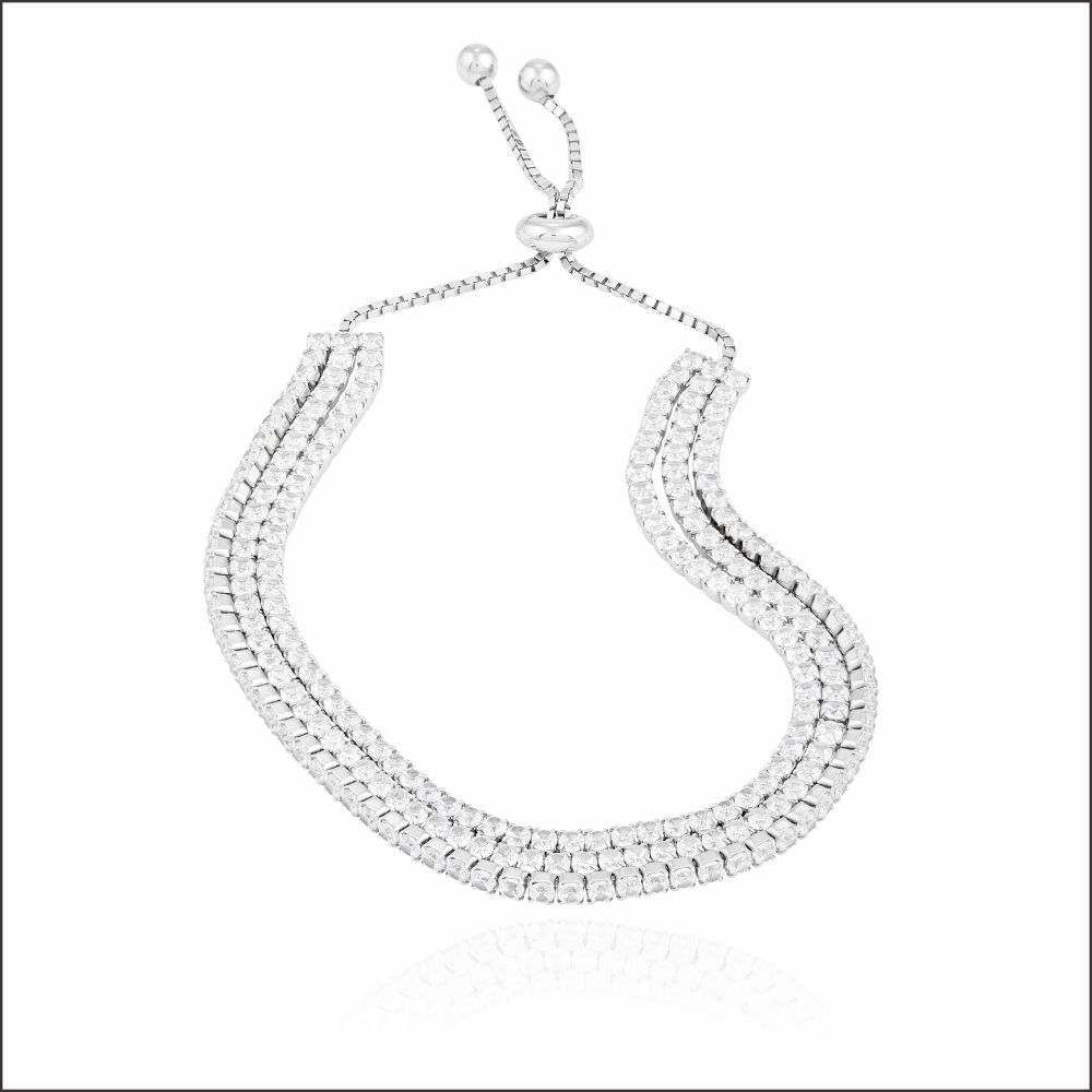 Aisshpra 92.5 Sterling Silver Bracelet Stylish & Trendy Party Wear Jewellery for Women 