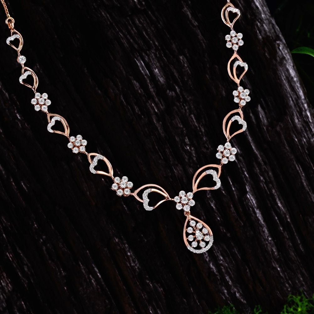 Radiant Heartdrop Diamond Necklace 