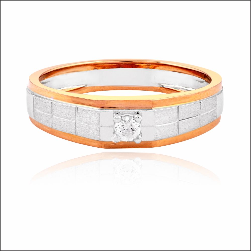 Aisshpra Pt 95 Platinum & Solitaire Diamond Band for Men Casual Wear Jewellery