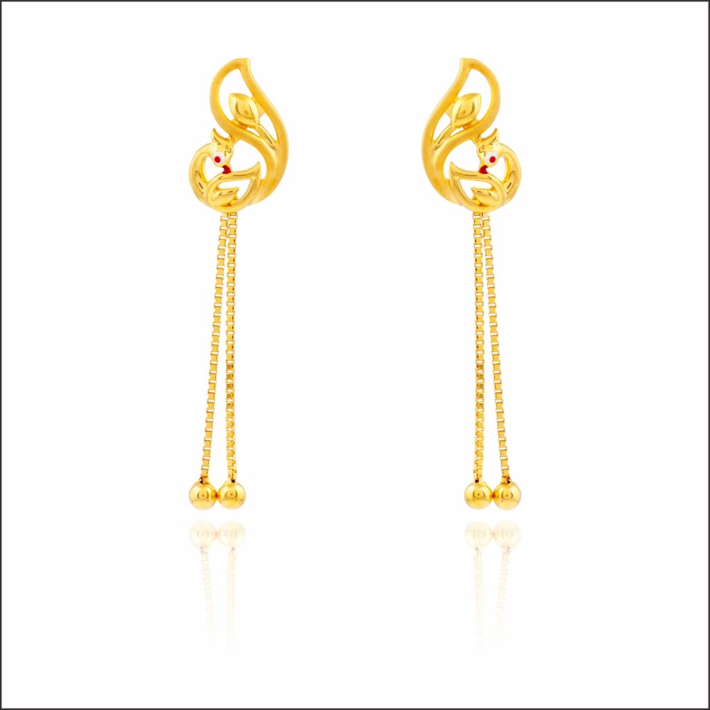 Aisshpra Casting Gold Earrings in 18 Kt Casual Wear or Party Wear Jewellery for Women