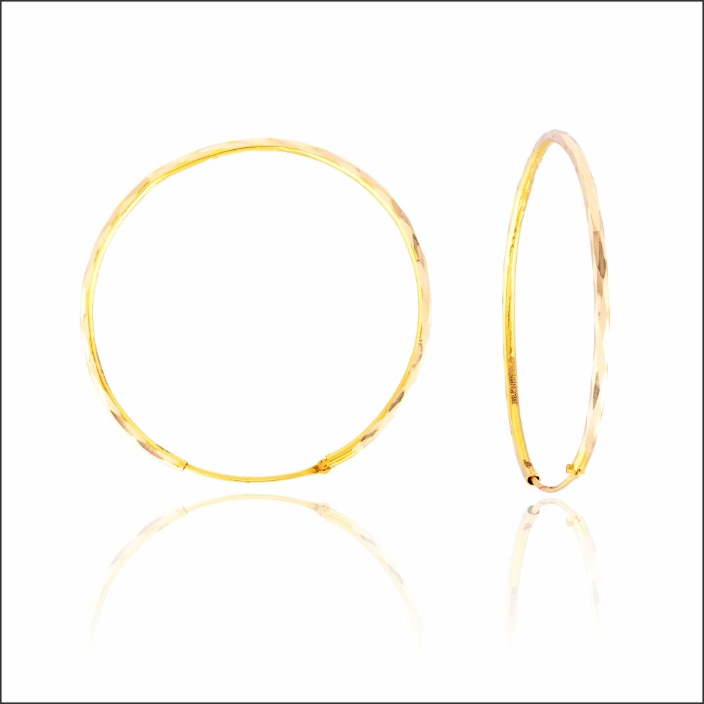 Aisshpra Gold Hoop Earrings in 18 Kt Elegant Daily wear Jewellery for Women 