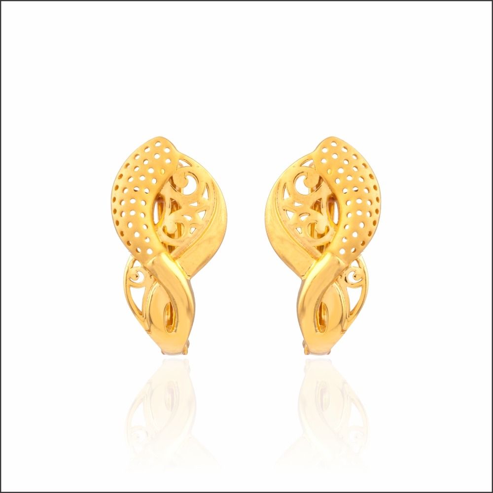 Aisshpra Casting Gold Earrings in 22 Kt Stylish Daily Wear Jewellery for Women