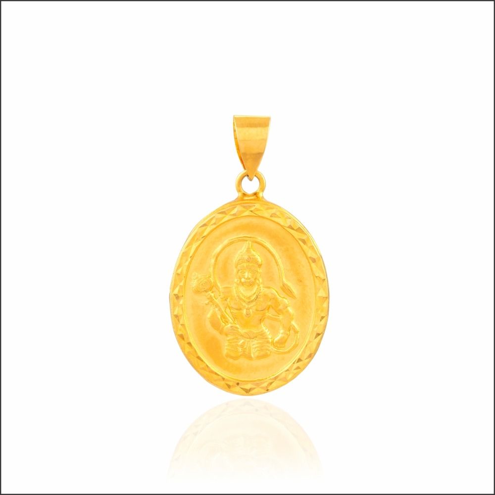 Aisshpra Mahabali Hanuman Gold Locket in 18 Kt Daily Wear Jewellery for Men