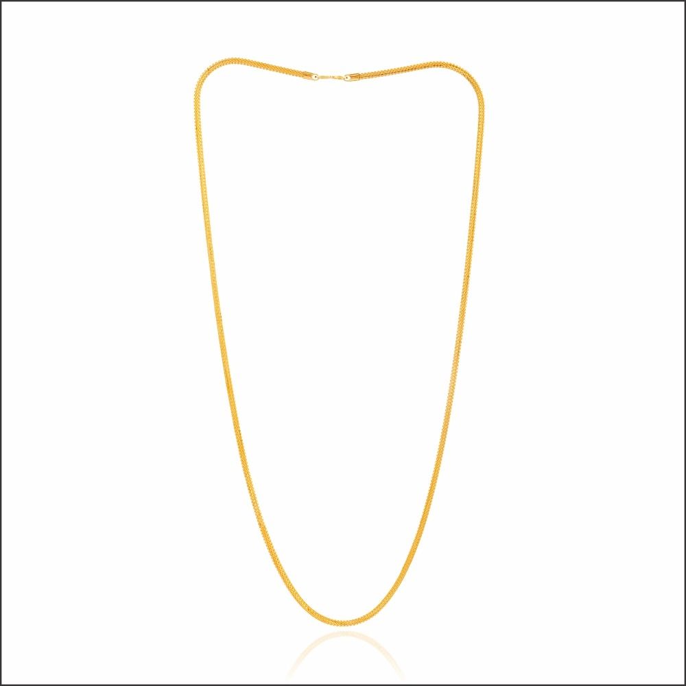 Aisshpra Machine made Gold Chain in 18 Kt Daily Wear Jewellery for All