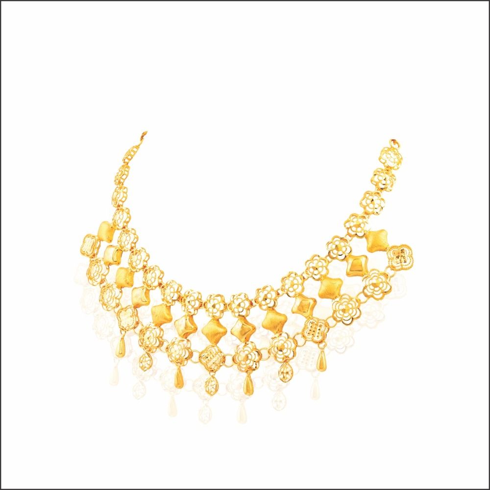 Aisshpra Turkish Style Gold Necklace in 22 Kt Stylish Party Wear Jewellery for Women