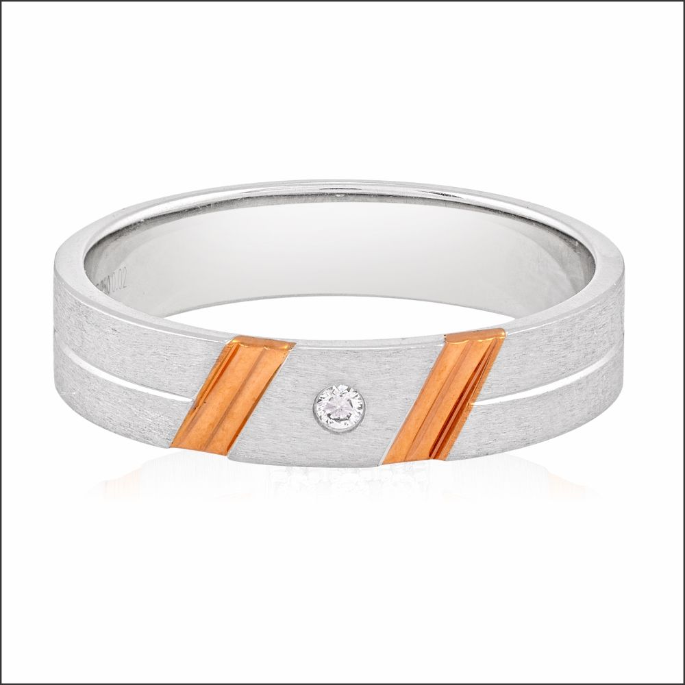 Aisshpra Pt 95 Platinum Diamond Band Stylish Casual Wear Jewellery for Men